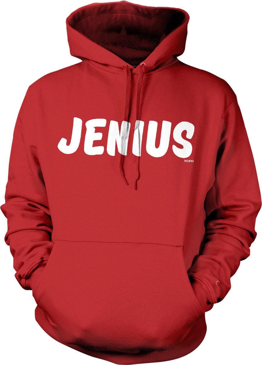 Smart Grammar Hoodie - Cotton Blend Jenius Sweatshirt With Pouch Pocket & Double Ply Hood