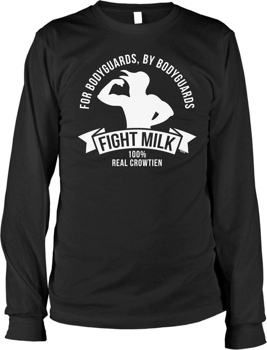 Fight Milk Shirt - Long Sleeve Cotton Casual Shirt With Durable Pre Shrunk Cotton