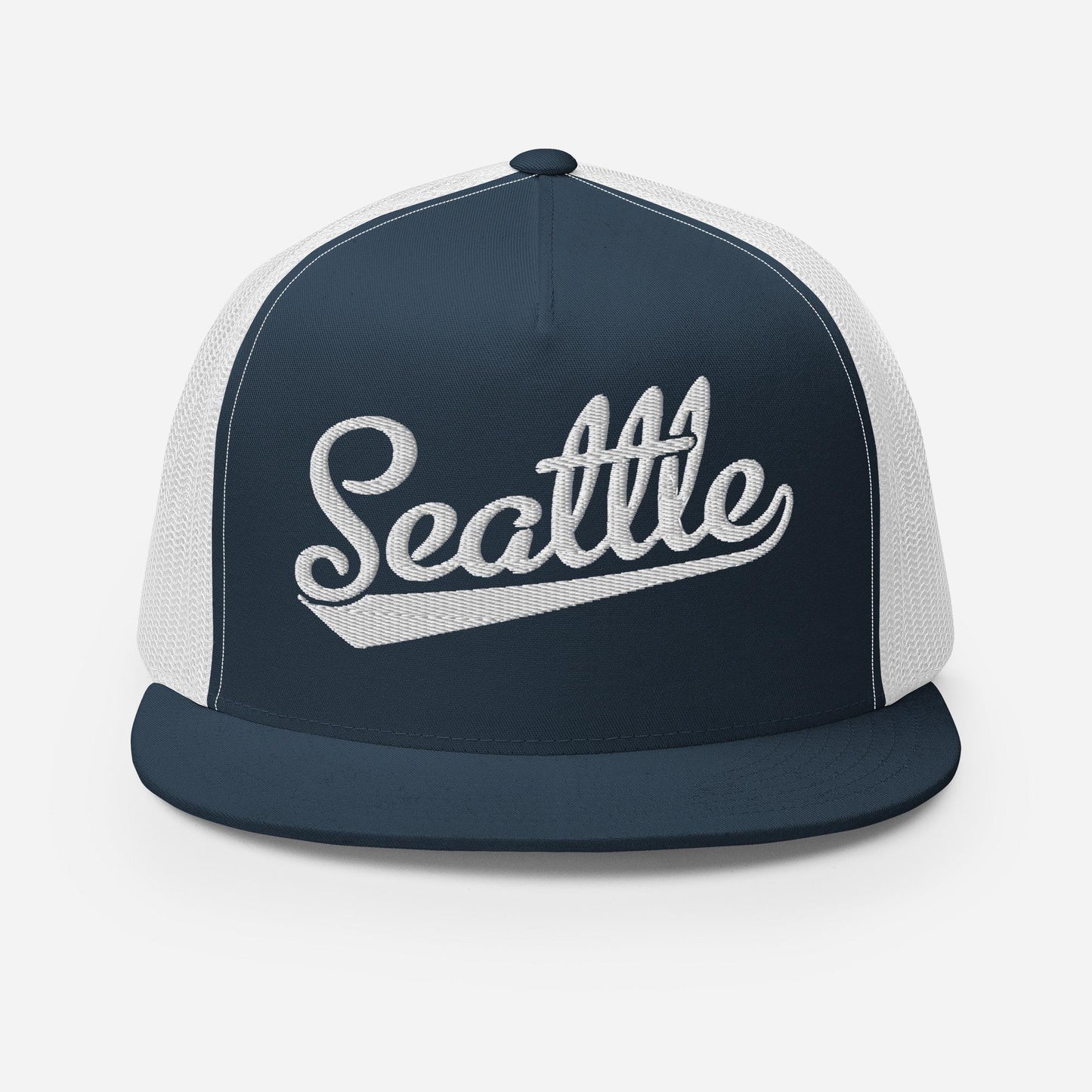 Seattle Baseball Cap - Snapback Trucker Hat With Breathable Cotton Panel
