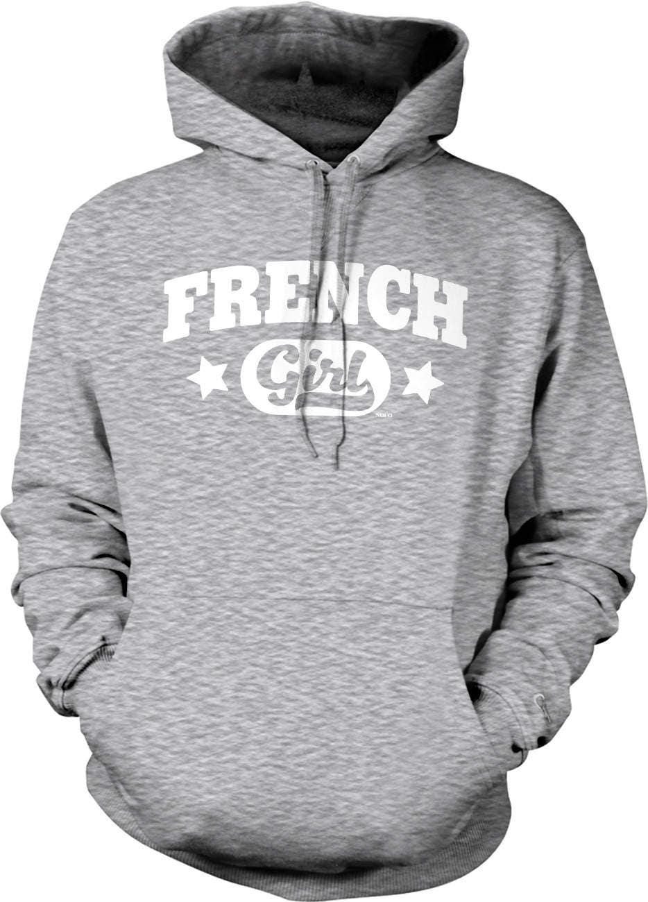 French Girl Hoodie – Unisex Casual Hoodie with Paris Crest & Olive Branch Design
