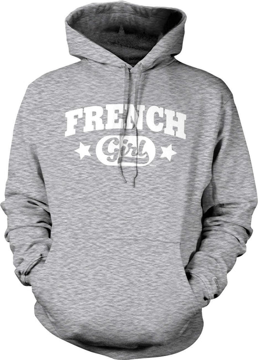 French Girl Hoodie – Unisex Casual Hoodie with Paris Crest & Olive Branch Design
