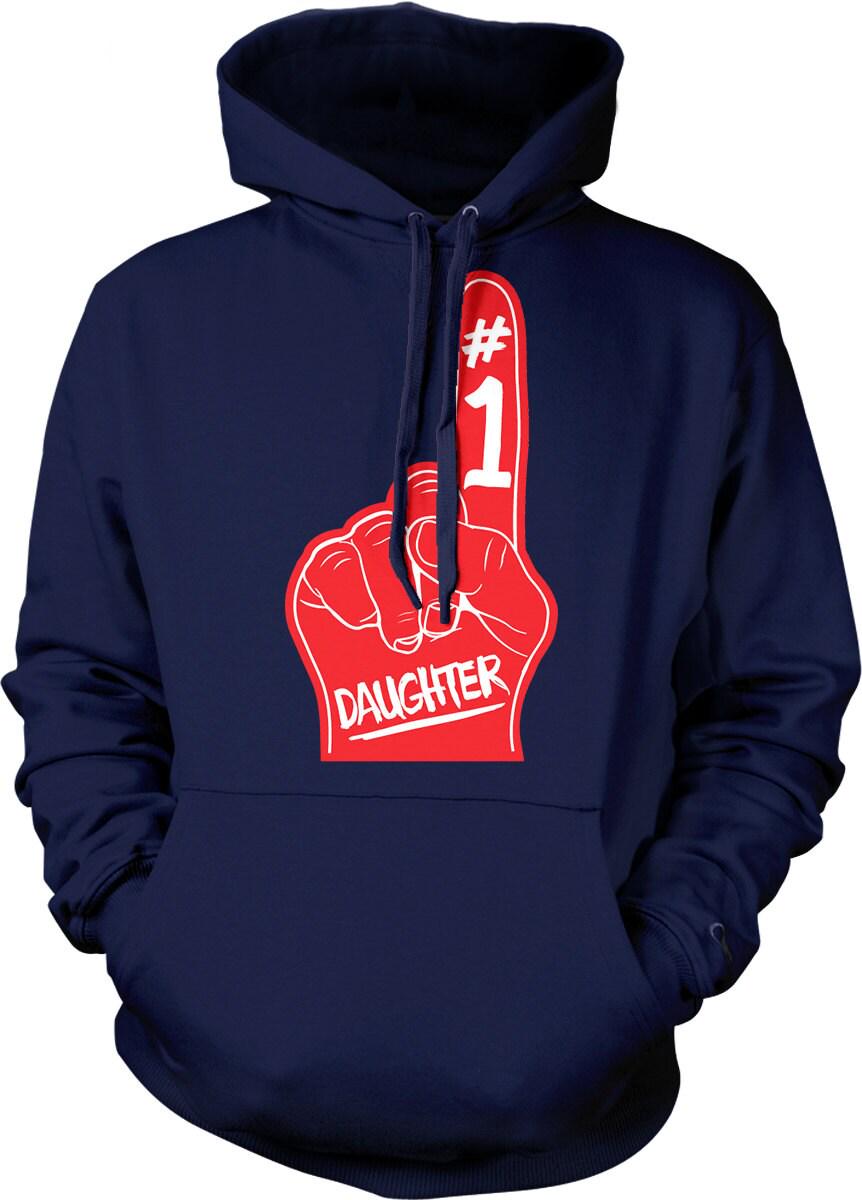 Daughter Sweatshirt – Number One Daughter Foam Finger Design | Cozy Cotton Blend Hoodie