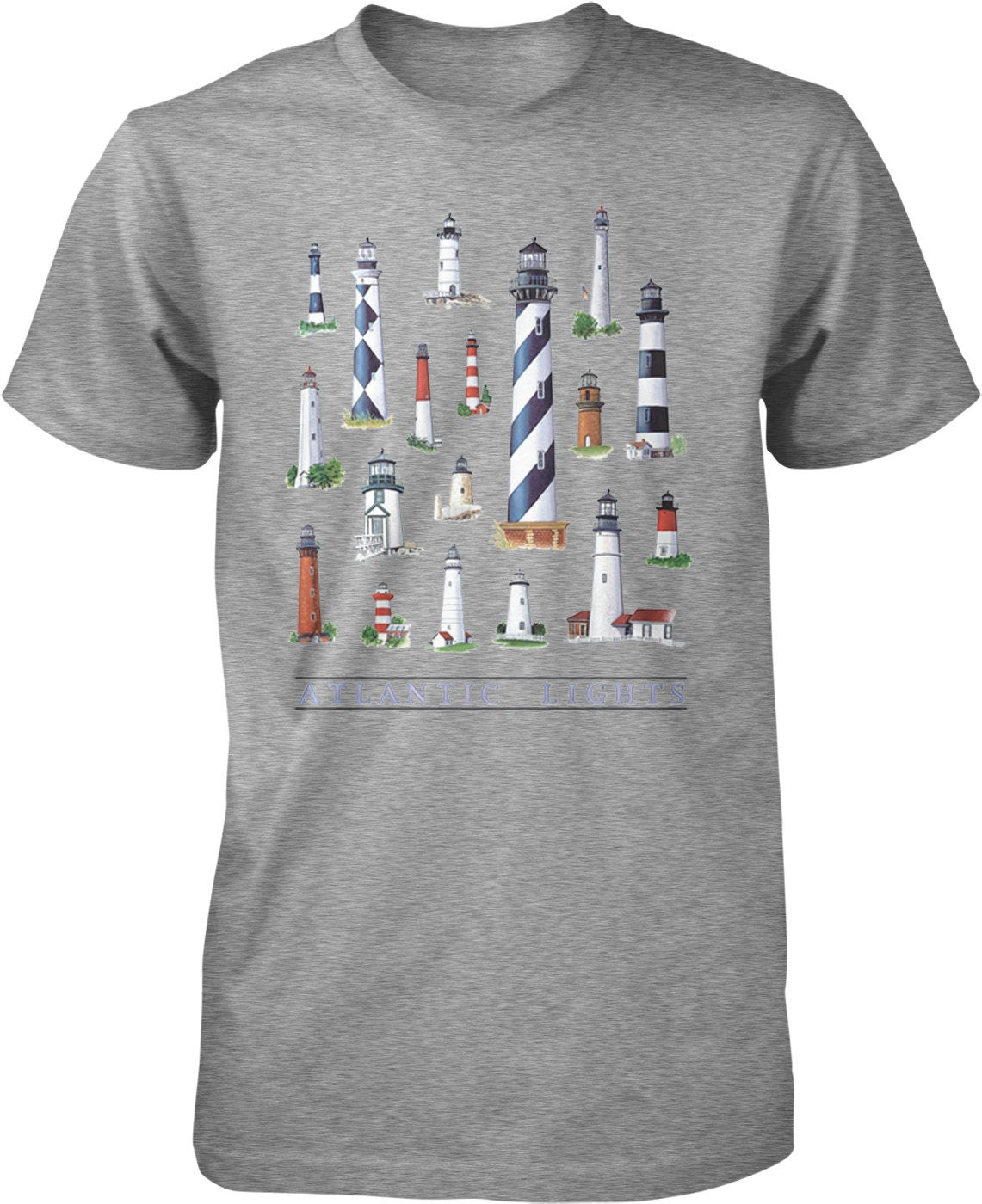 Maritime Men's T-Shirt – Atlantic Lighthouses Nautical Heritage Tee | Cotton Comfort