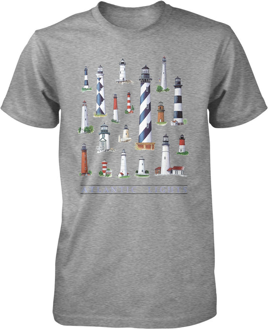 Maritime Men's T-Shirt – Atlantic Lighthouses Nautical Heritage Tee | Cotton Comfort