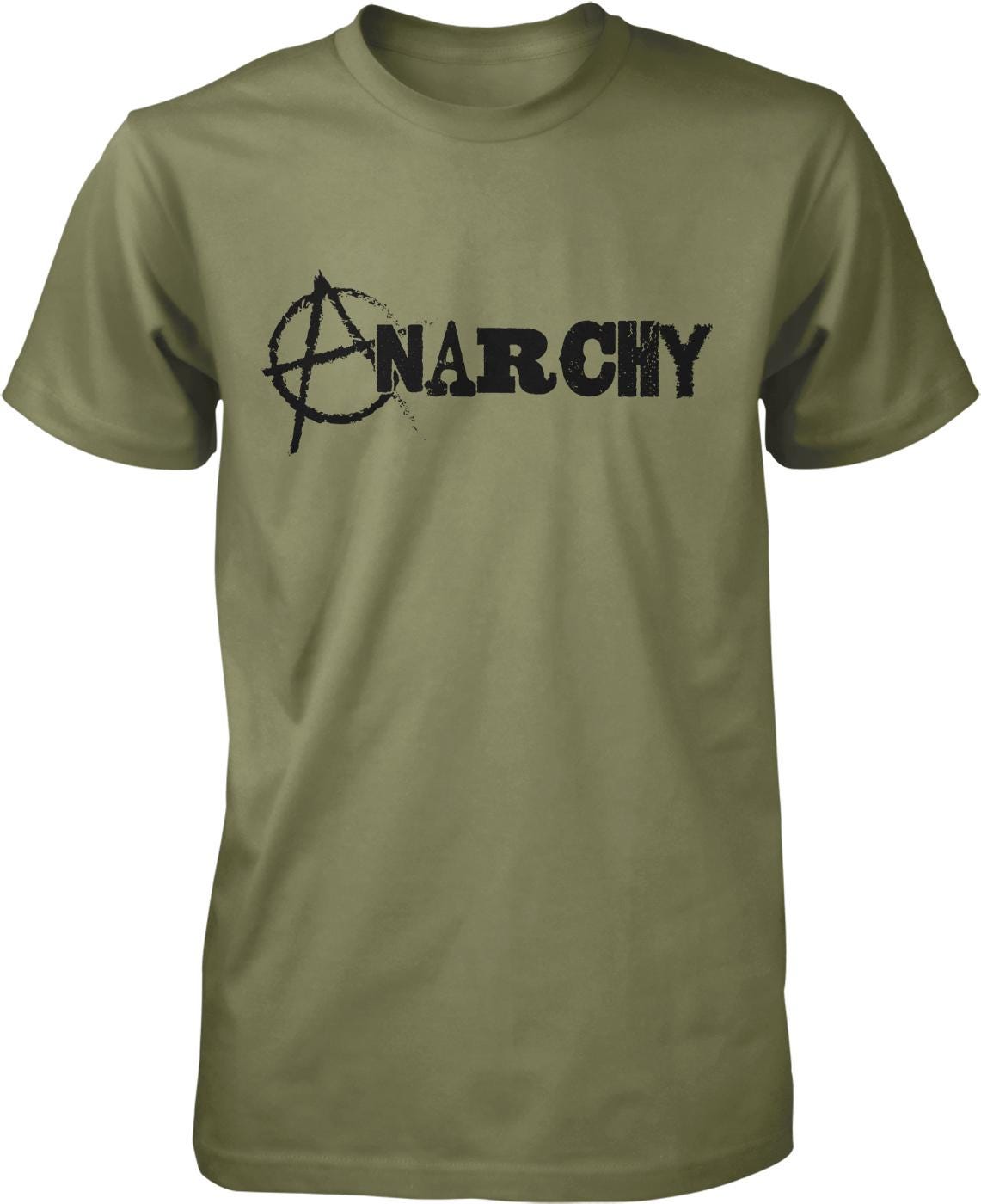 A green t-shirt with the word "ANCY" printed on it in a distressed, grunge-style font.