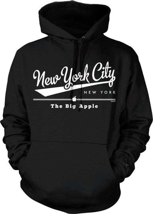 Big Apple Hoodie - NYC City Sweatshirt With Cotton Blend Fabric & Pouch Pocket