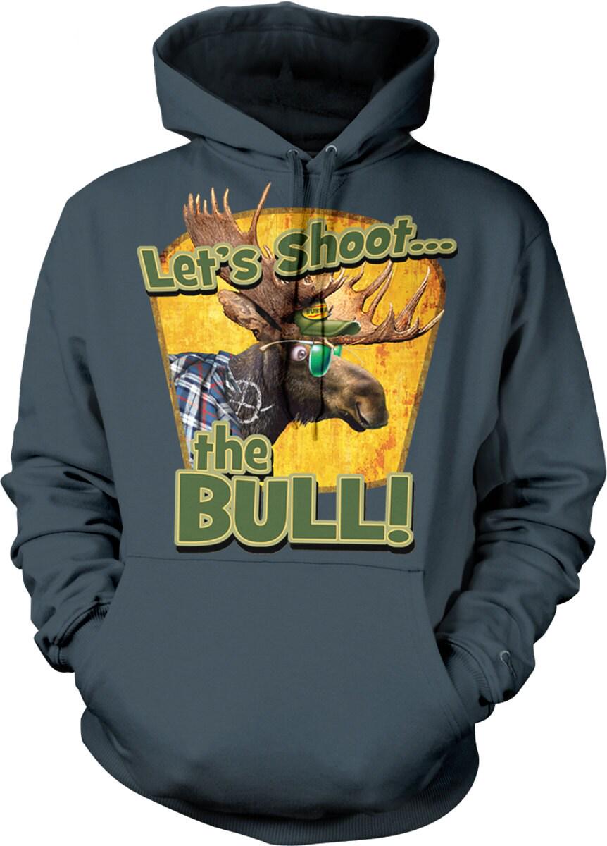 Moose Hooded Sweatshirt – Cozy Hunting Hoodie With Antler Design & Pouch Pocket Warmth