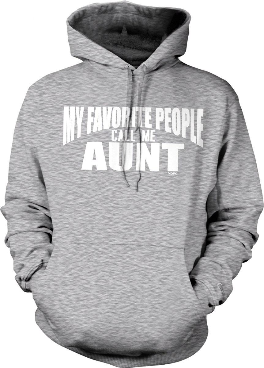 Aunt Hooded Sweatshirt - Cozy Cotton Hoodie With Pouch Pocket & Draw Cord