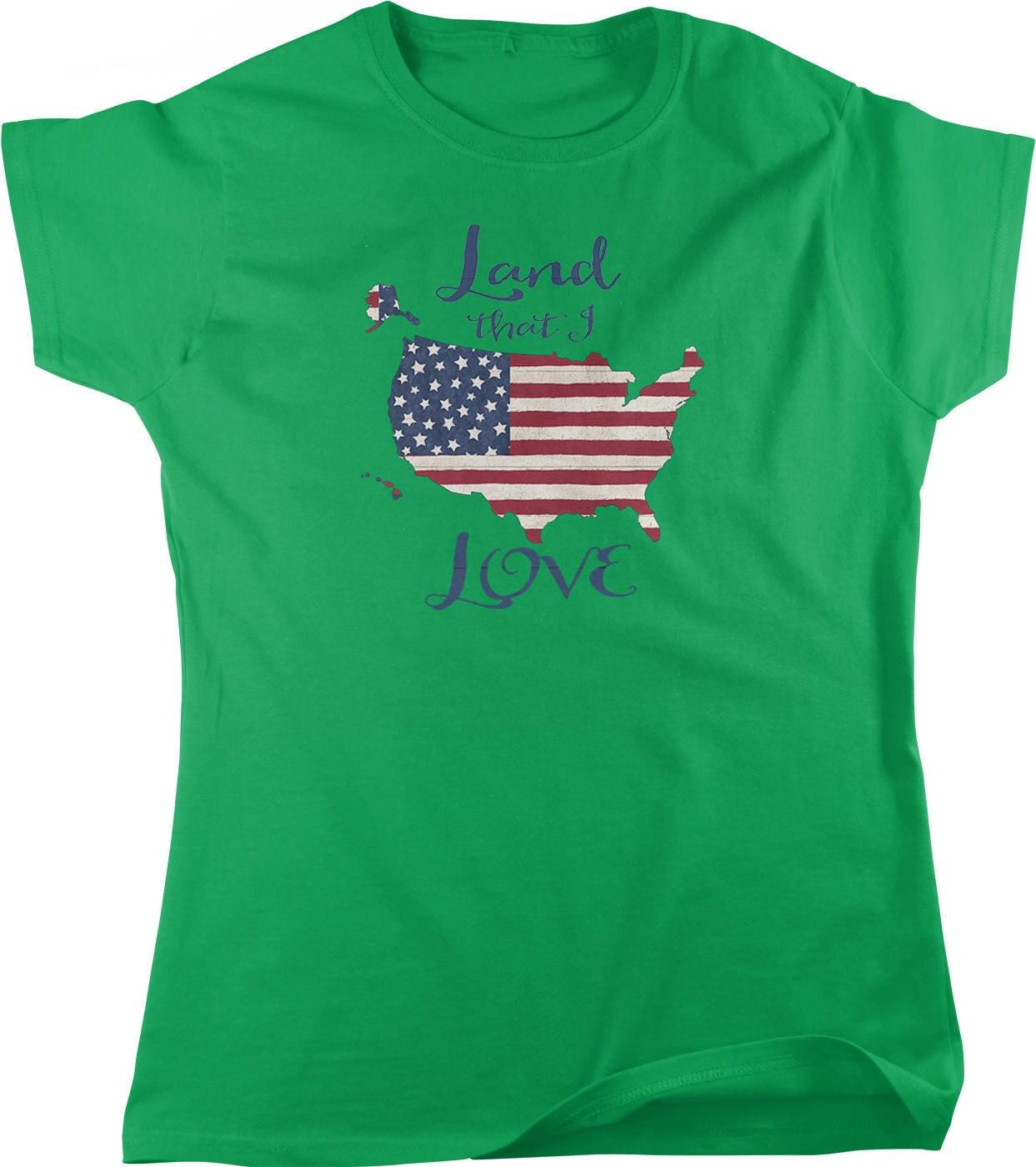 USA Pride Women's T-Shirt – Patriotic Tee with Full Cut Fit & Pre-Shrunk Cotton
