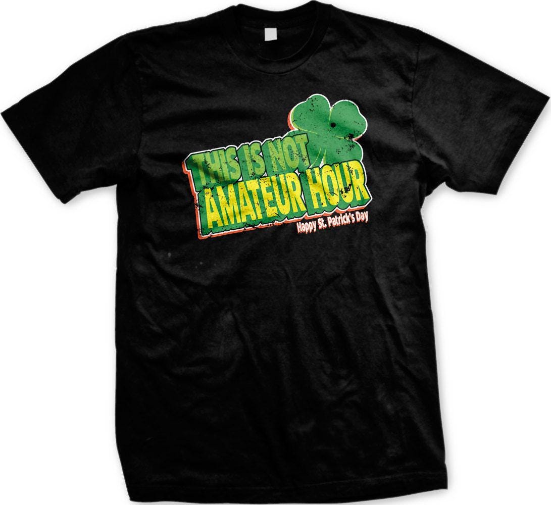 St Patrick's Day T-Shirt - Funny Shamrock Tee | Four Leaf Clover Shirt, Cotton Casual