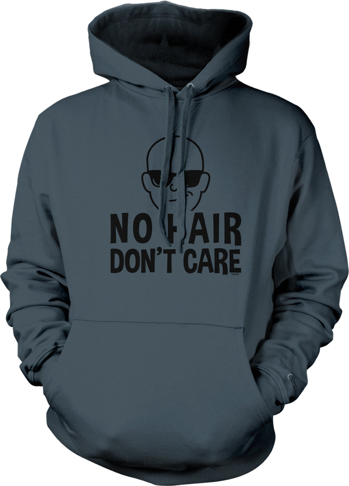 A gray hoodie with a graphic design and text printed on it.