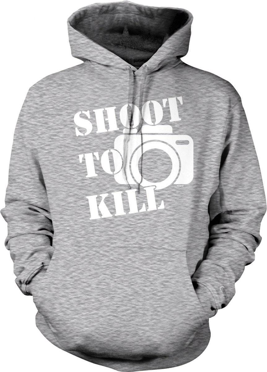 Camera Hooded Sweatshirt - Pouch Pocket Hoodie with Double Ply Hood for Photography