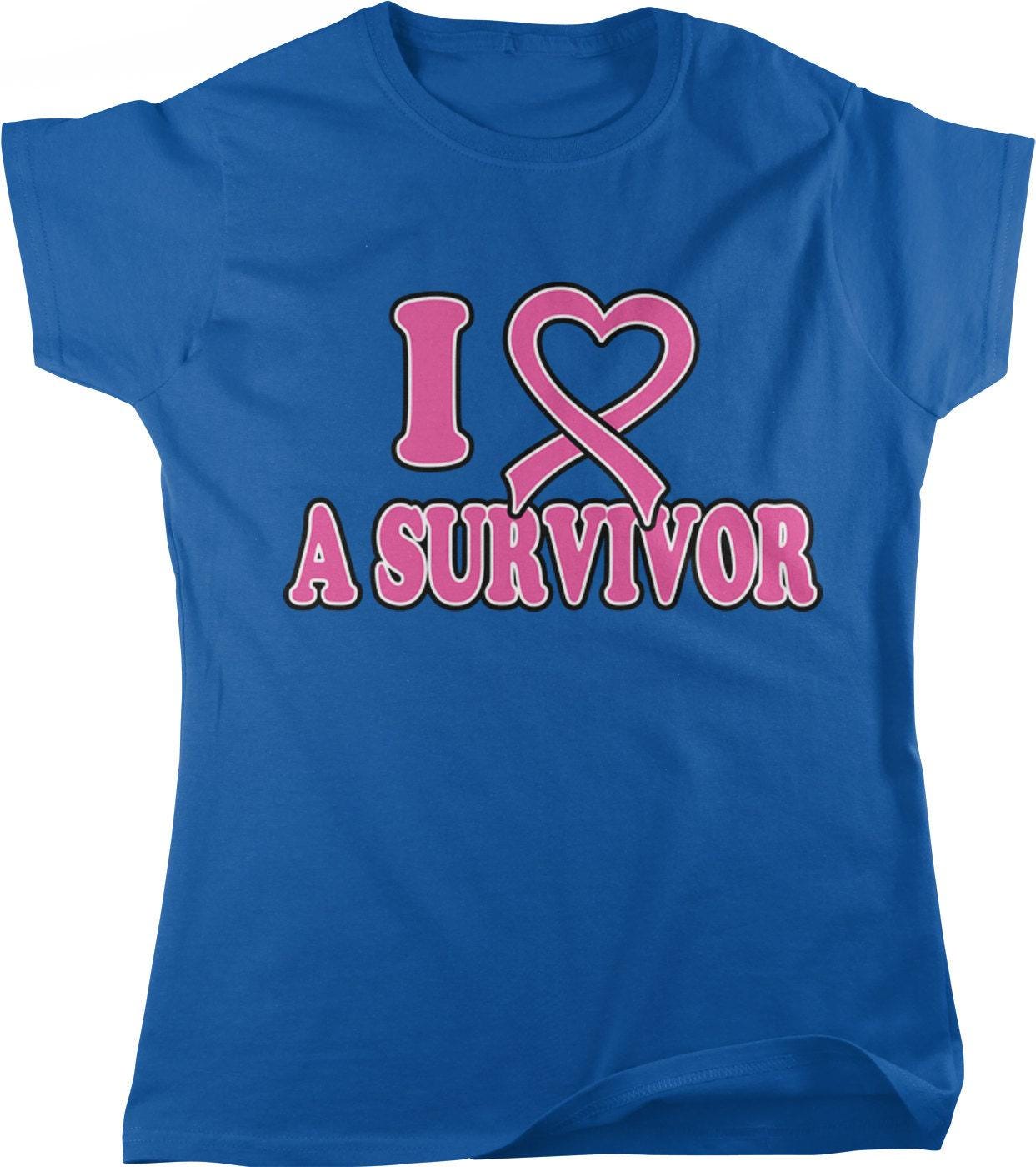 Cancer Support Tee - Women's Cancer Shirt with Pink Ribbon Apparel, Comfort Fit