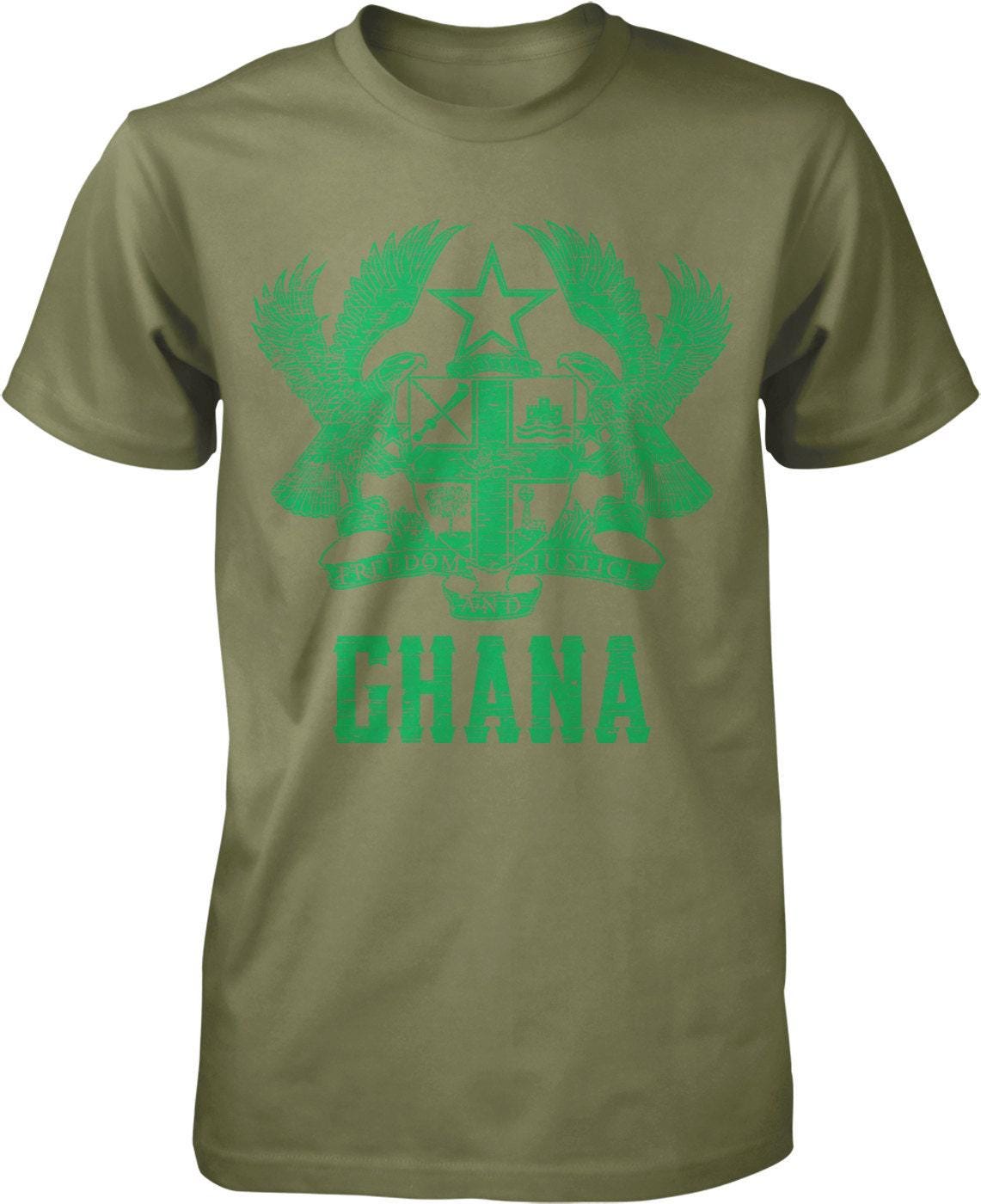 Ghana Men's T-Shirt – African Heritage Shirt | Freedom Justice Tee, Pre-Shrunk Cotton