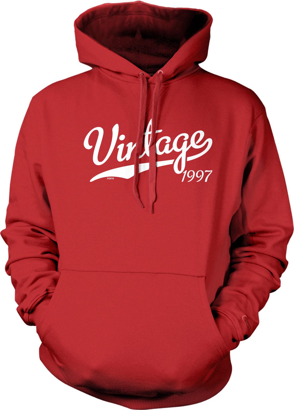 Vintage Hooded Sweatshirt - Retro 1997 Style Hoodie With Soft Durable Fabric & Double Ply Hood
