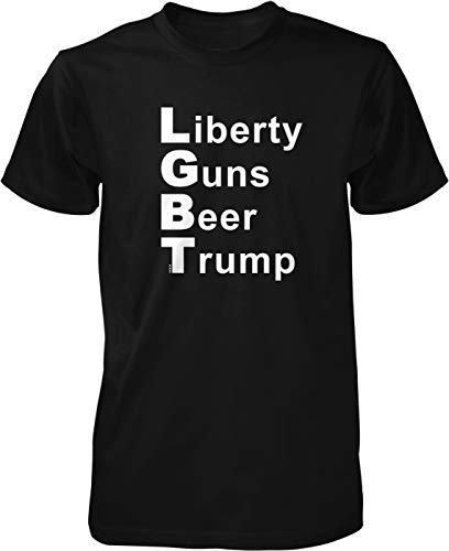 NOFO Clothing Co LGBT.Liberty, Guns, Beers, Trump Men's T-Shirt