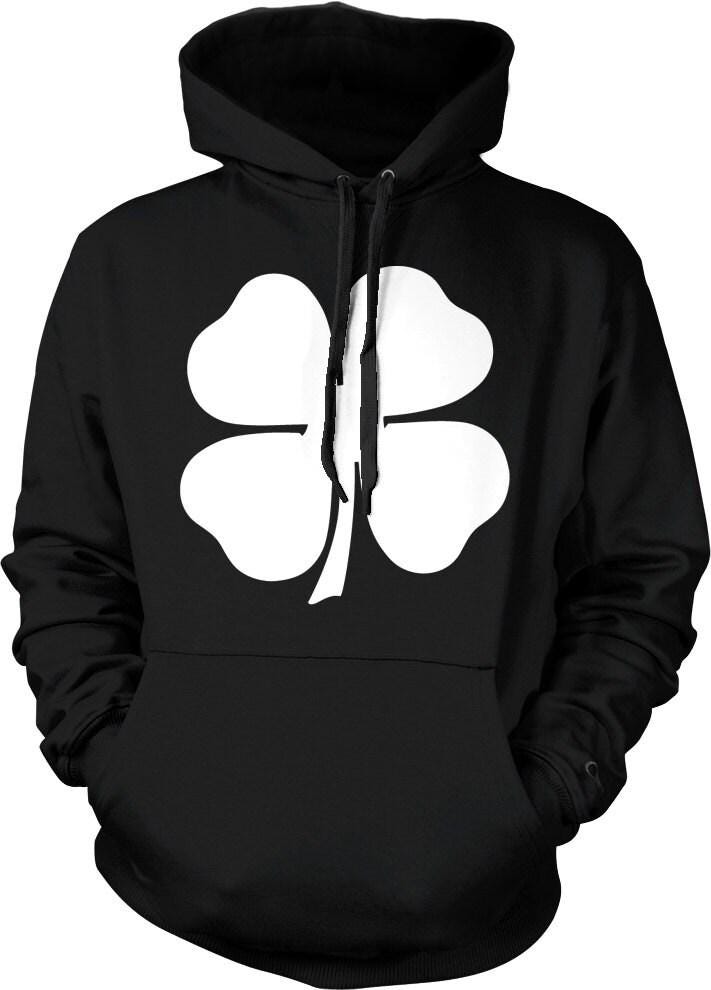 Four Leaf Clover Hoodie - Cozy Shamrock Sweatshirt | Irish Lucky Clover Gift