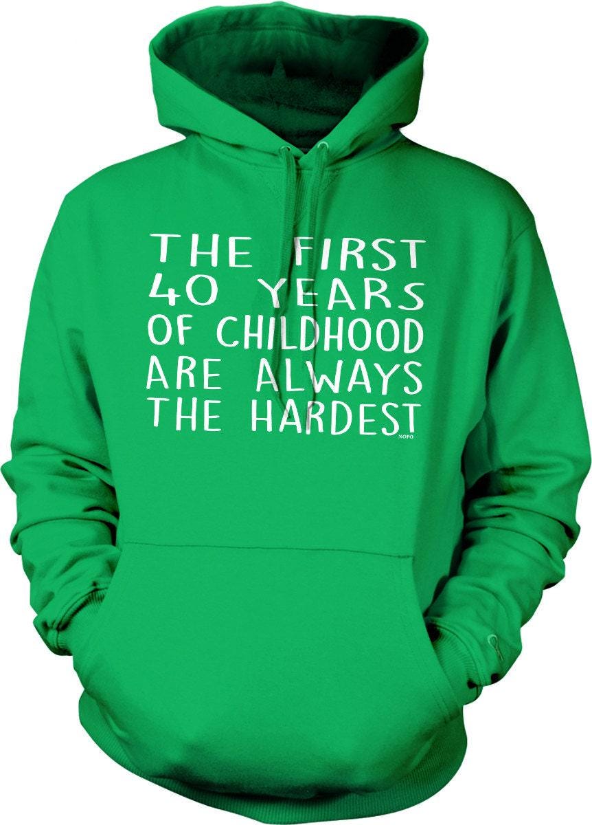 Funny 40th Birthday Hoodie - Cozy Unisex Pullover With Pouch Pocket & Double Ply Hood