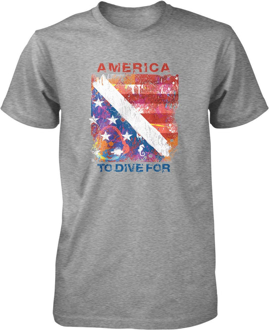 Diving Flag T-Shirt – Men's Scuba Shirt | Durable Cotton Tee, Comfortable Fit