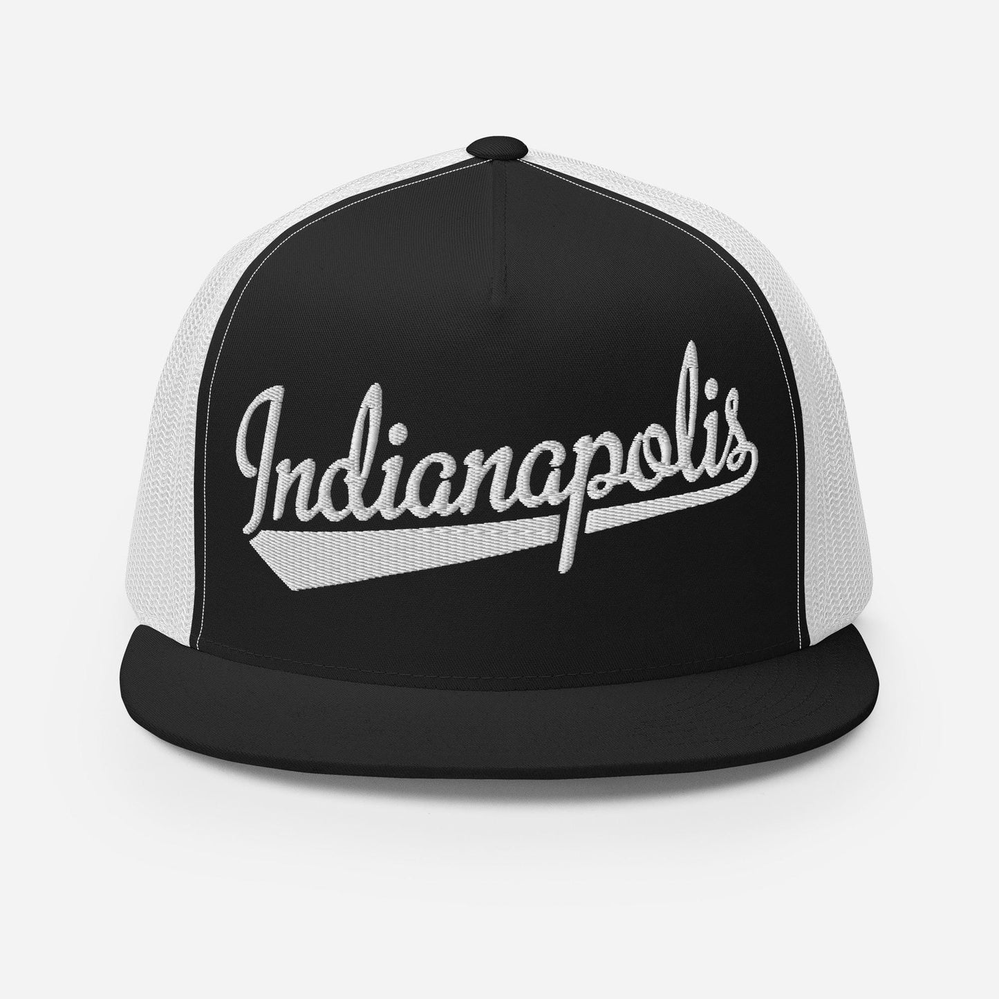 Indianapolis Snapback Trucker Hat - Five Panel Cap With Mesh Back & Flat Bill Snapback