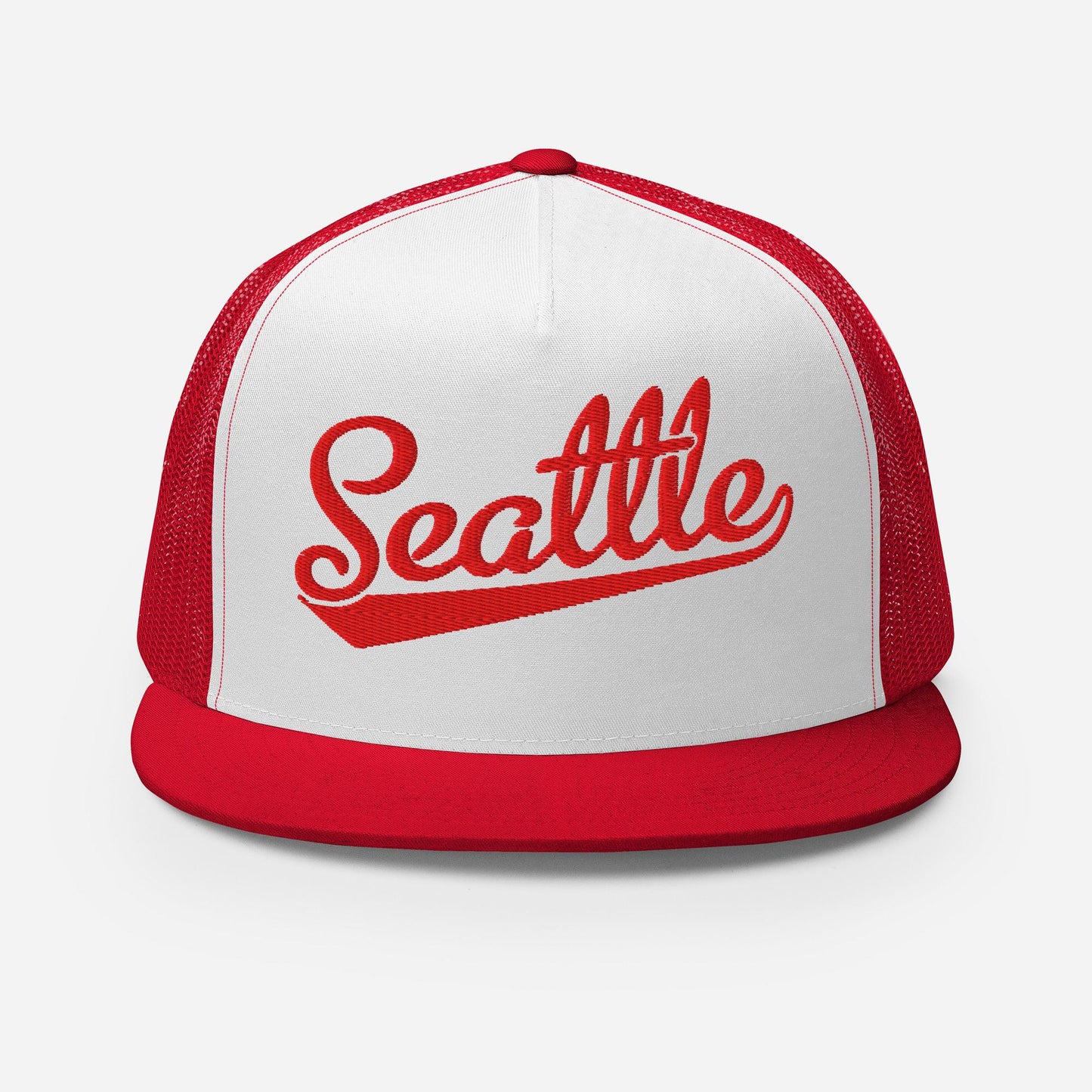 Seattle Baseball Cap - Snapback Trucker Hat With Breathable Cotton Panel