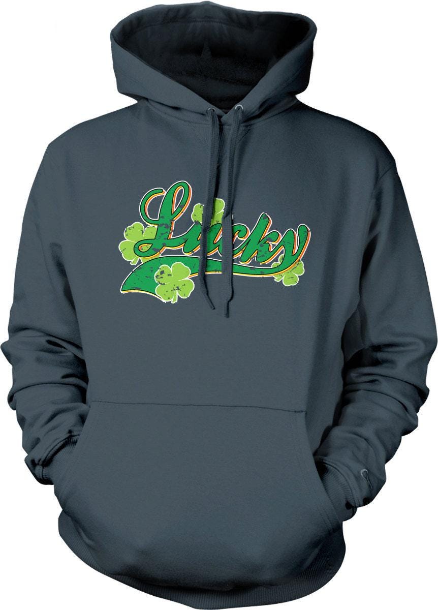 Shamrock Hooded Sweatshirt - Four Leaf Clover Hoodie | Cozy Irish Clover Sweatshirt