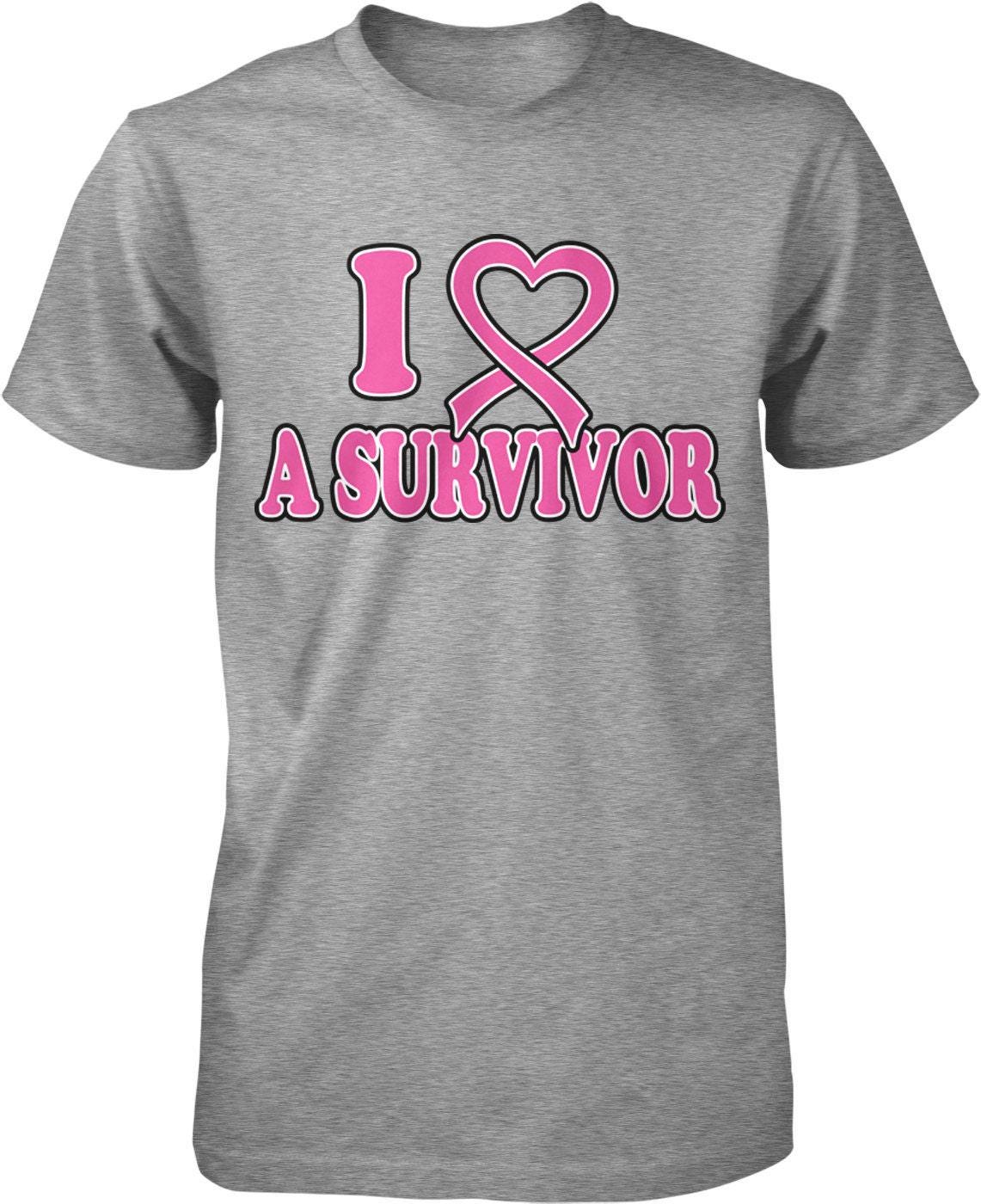 Cancer Survivor T-Shirt – Breast Cancer Shirt With Pink Ribbon Apparel Design