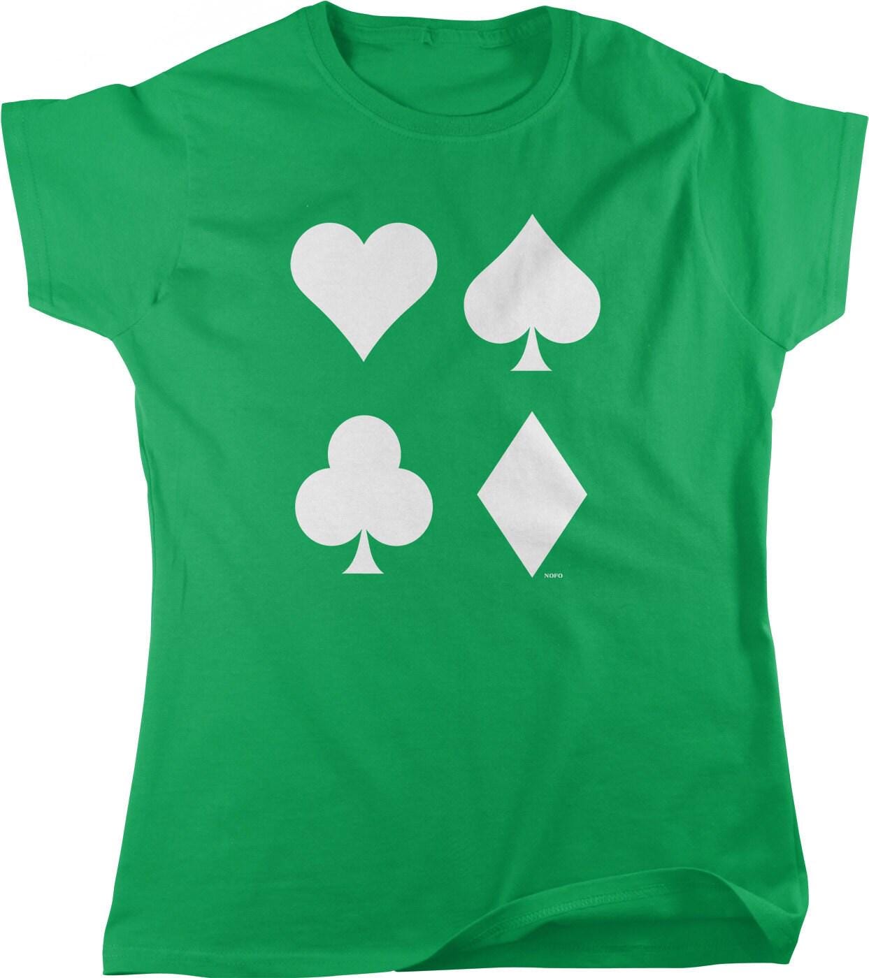 Poker Player T-Shirt - Women's Poker Tee With Playing Card Shirt Design