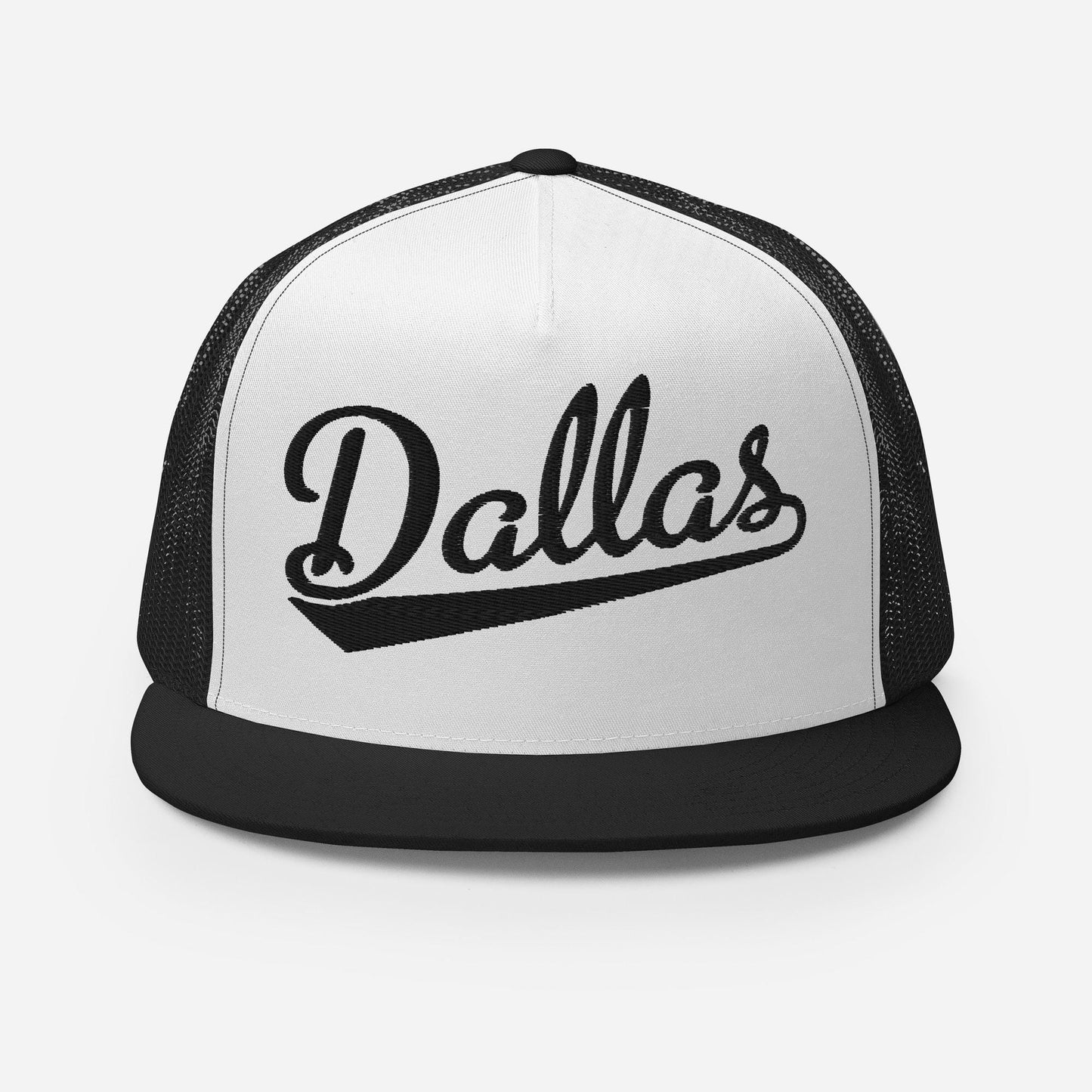 Dallas Snapback Hat – Custom Embroidered Flat Bill Cap with Mesh Back