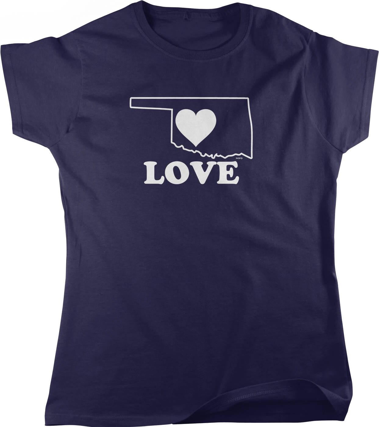 Oklahoma Love T-Shirt – Women's Cotton Tee | Soft Fabric, Full Cut Design