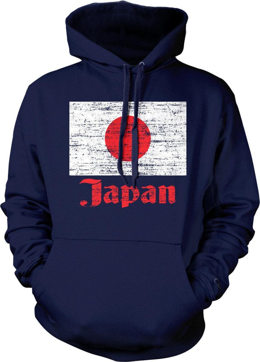Japanese Flag Hoodie – Red Dot Sweatshirt With Pouch Pocket & Double Ply Hood