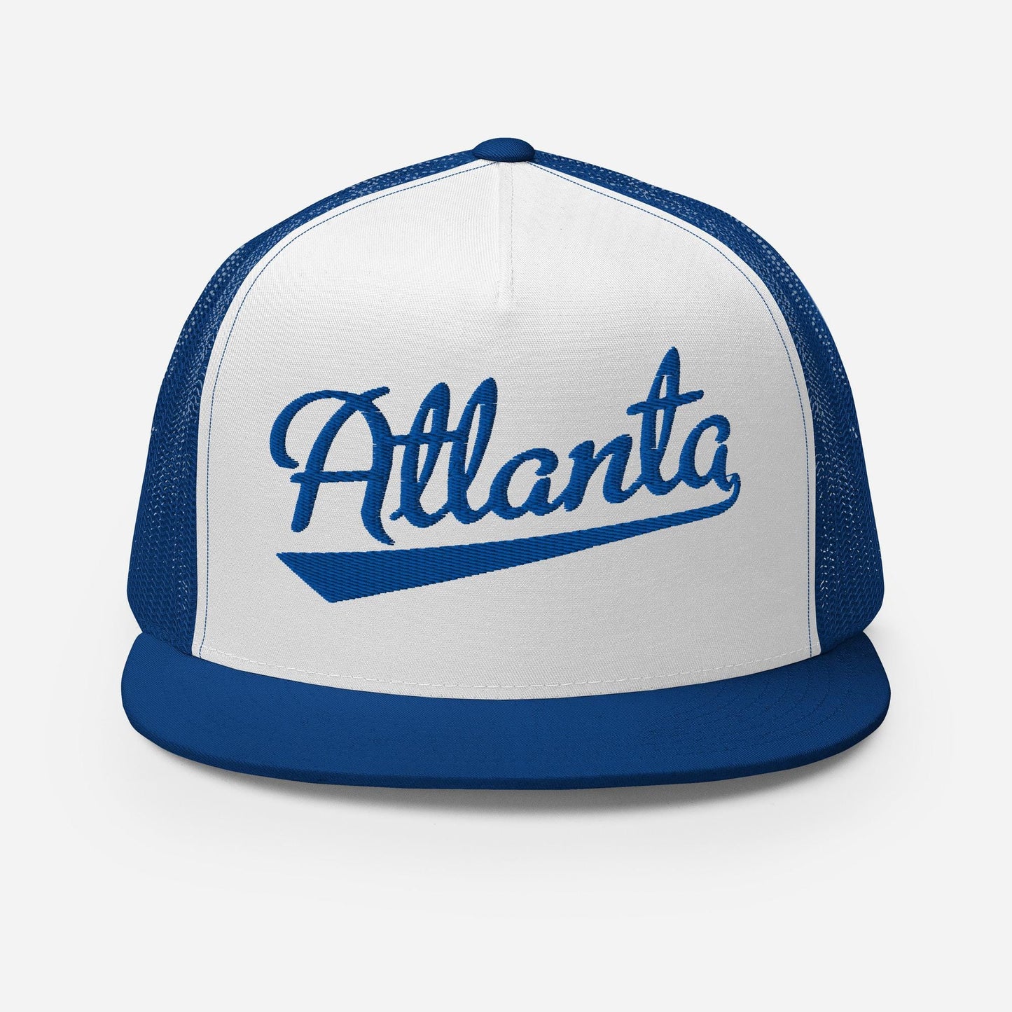 Snapback Trucker Hat - Atlanta Five Panel Cap | Mesh Back, Flat Bill