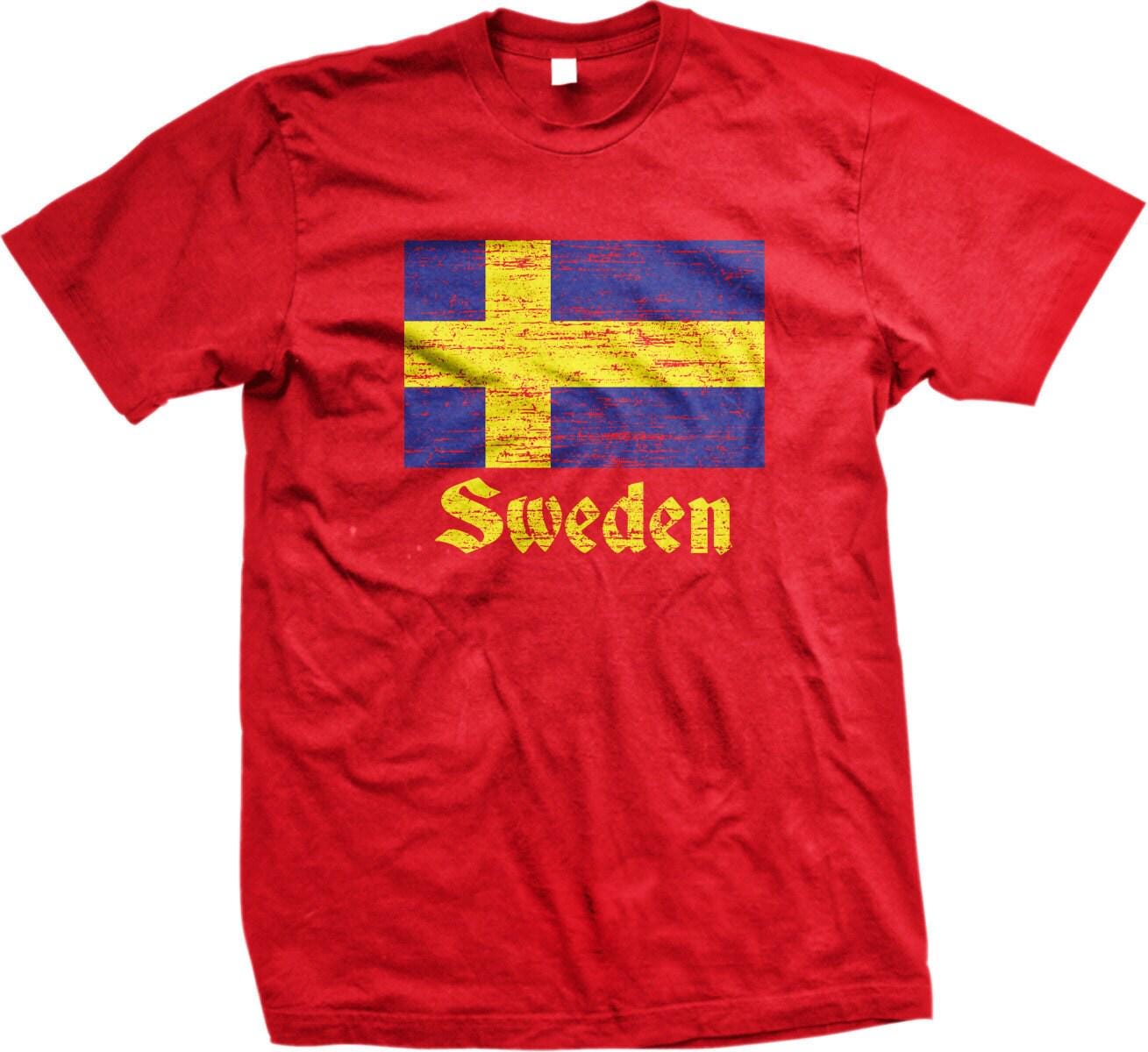 Sweden Pride T-Shirt – Swedish Flag Shirt | 100% Pre-Shrunk Cotton Tee