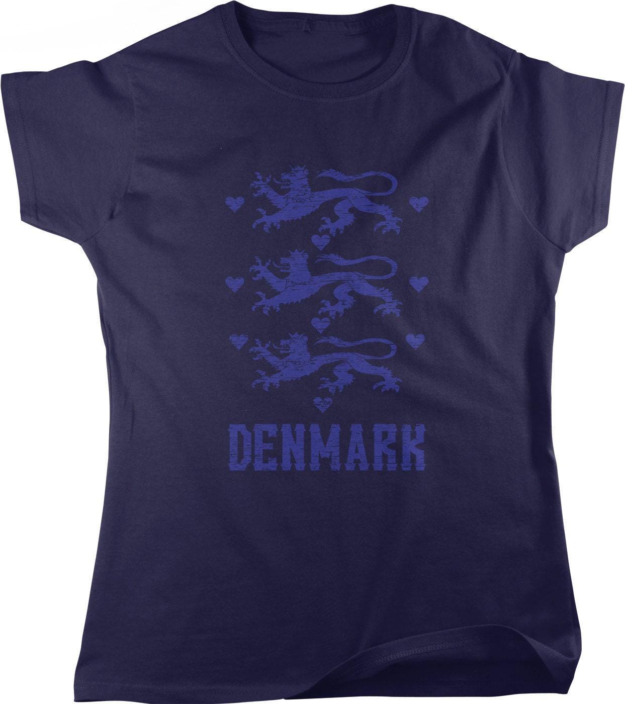 Denmark Coat Arms T-Shirt, Scandinavian Heritage Shirt With Danish Royal Symbolism Tee