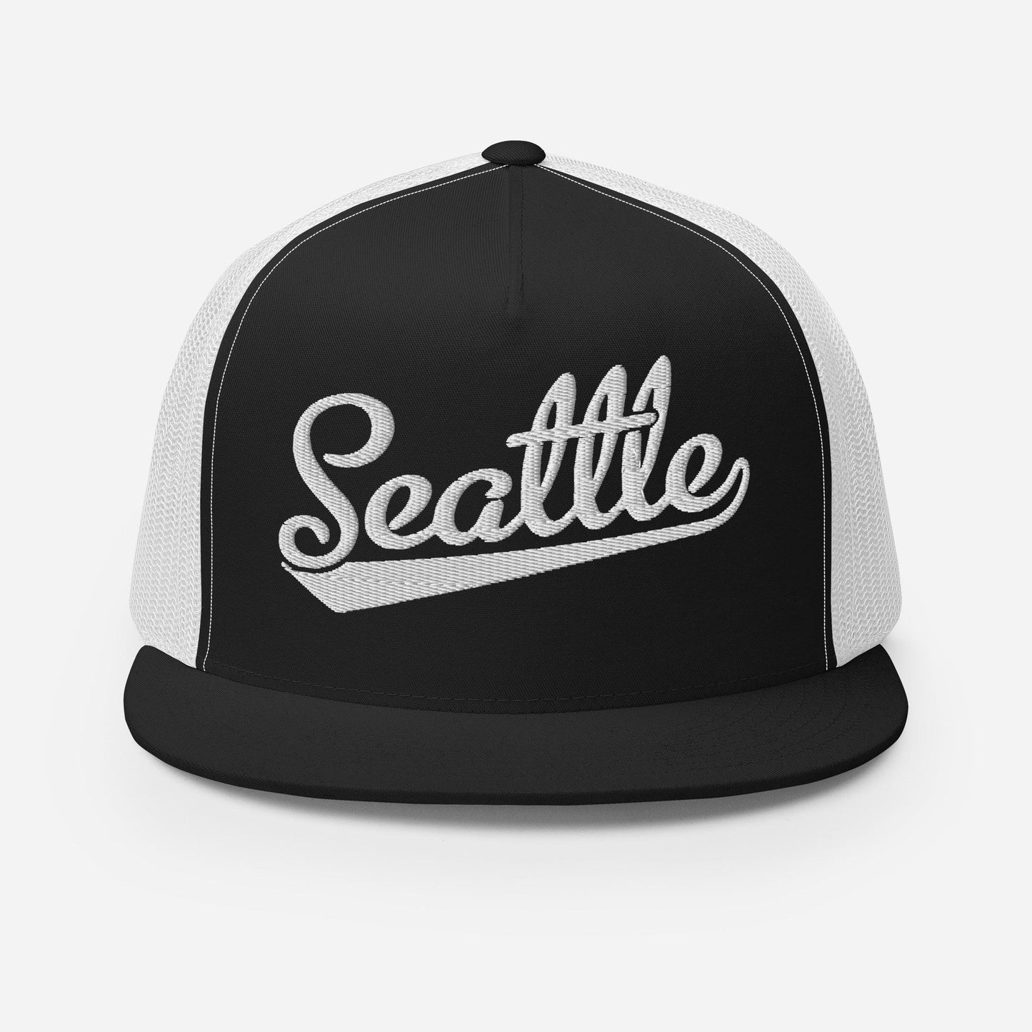 Seattle Baseball Cap - Snapback Trucker Hat With Breathable Cotton Panel