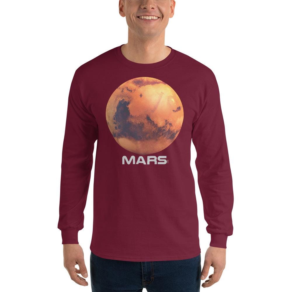 Planet Mars Men’s Long Sleeve Shirt