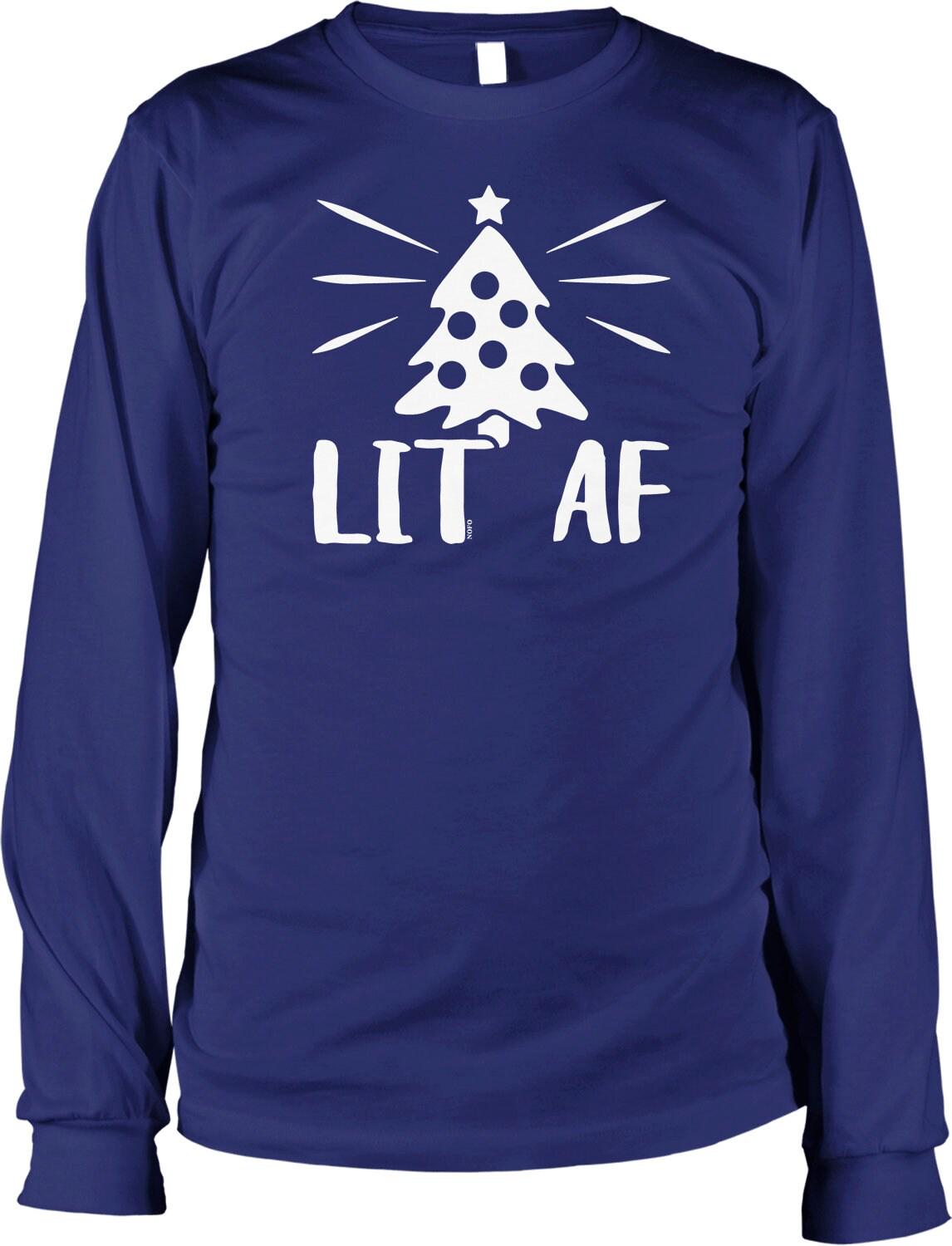 Christmas Tree Shirt - Men's Holiday Shirt | Long Sleeve Tee, Pre Shrunk Cotton