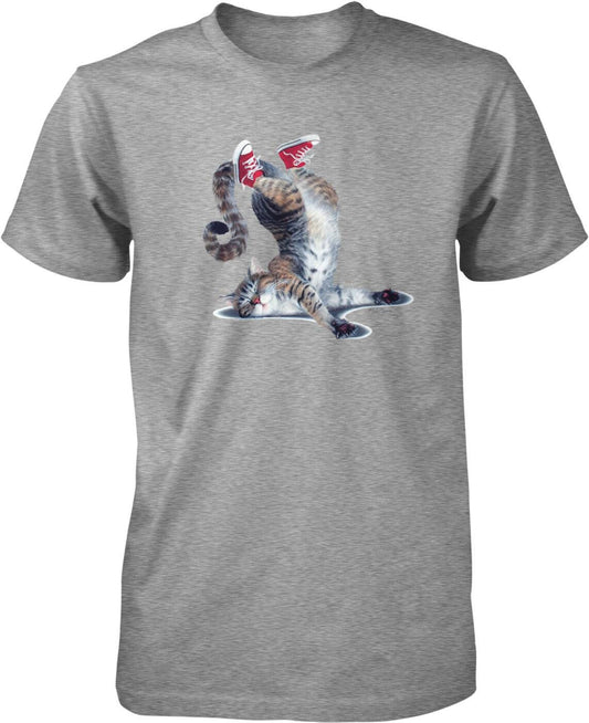 Cool Cat T-Shirt | Lighthearted Cat Top For Men, Rescue Advocate Gift, Pre-Shrunk Cotton