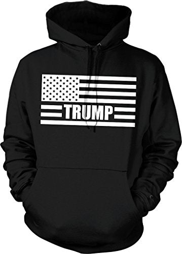 NOFO Clothing Co Trump American Flag, Trump for President of The USA Hooded Sweatshirt