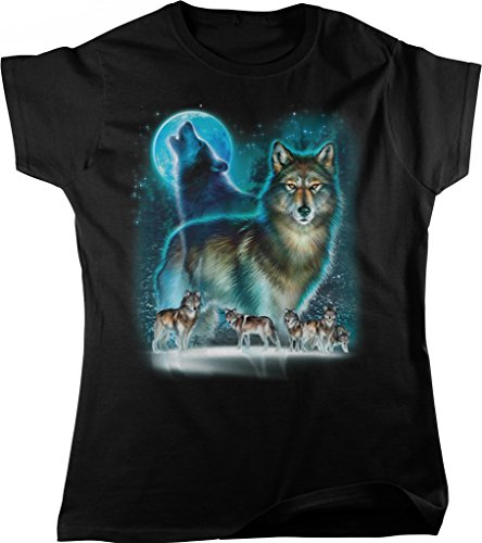 NOFO Clothing Co Wolf Moon Silhouette, Wolf Howling, Wolf Pack Women's T-Shirt