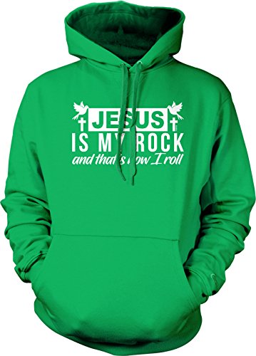 NOFO Clothing Co Jesus is My Rock and That's How I Roll Hooded Sweatshirt