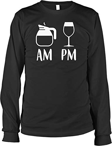 NOFO Clothing Co AM Coffee, PM Wine Men's Long Sleeve Shirt