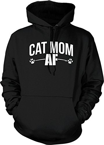 NOFO Clothing Co Cat Mom AF, I Love Cats Hooded Sweatshirt