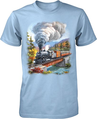 NOFO Clothing Co Train Crossing, Locomotive Bridge Men's T-Shirt