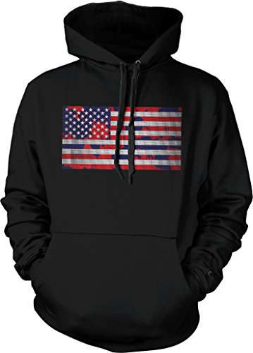 NOFO Clothing Co USA Flag Paint Splatter, July 4th, Independence Day Hooded Sweatshirt