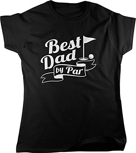 Women's Graphic T-Shirt - Best Dad by Par Cotton Full Cut Tee with Rib Knit Collar