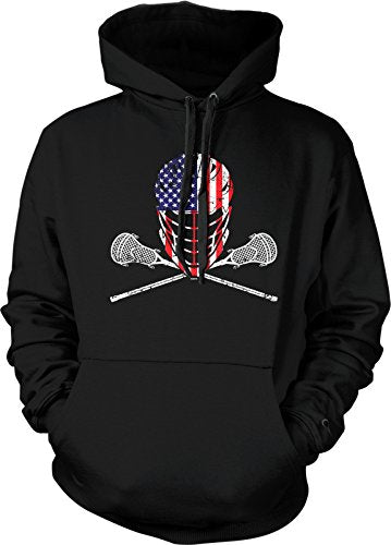 NOFO Clothing Co USA Lacrosse Helmet and Sticks Hooded Sweatshirt