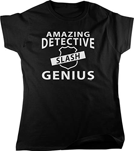 Detective Genius T-Shirt | Amazing Detective Slash Genius Slim Fit Women's Cotton Casual Shirt