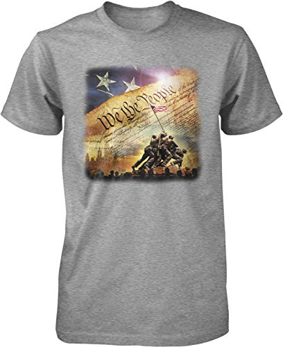 NOFO Clothing Co We The People, American Flag, Iwo Jima Men's T-Shirt