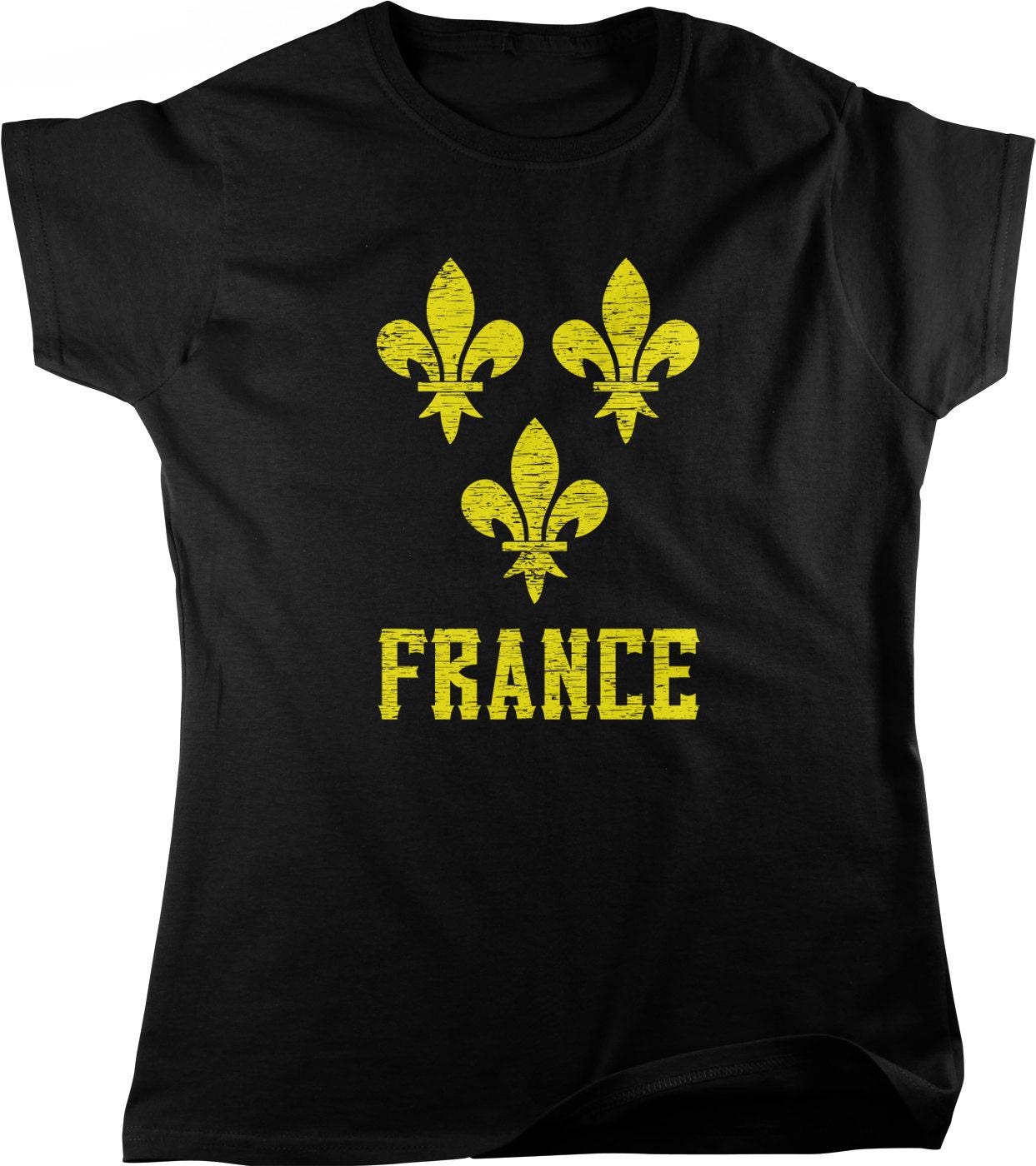 French Republic T-Shirt – Women's Cotton Tee With France Coat Of Arms Design